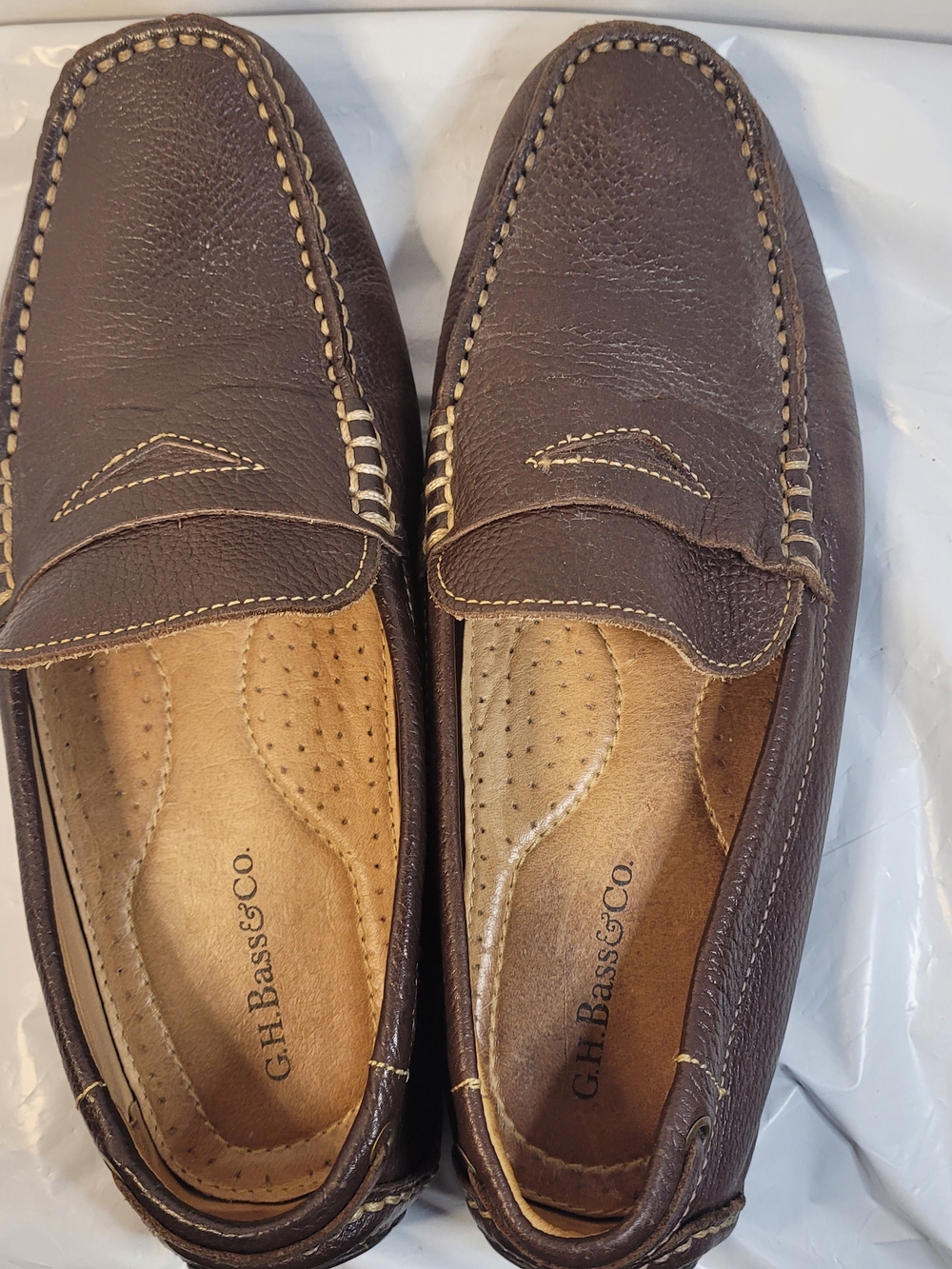 G.H. Bass & Co. Men’s Brown Leather Driving Loafers Size 9M